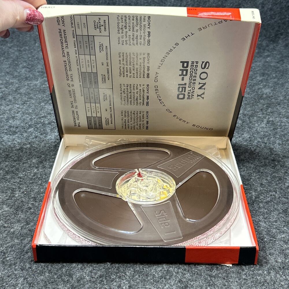 Vintage 60-70s Sony PR-150 Reel Tape 1800 Feet Pro Recording 1/4" Audio JAPAN